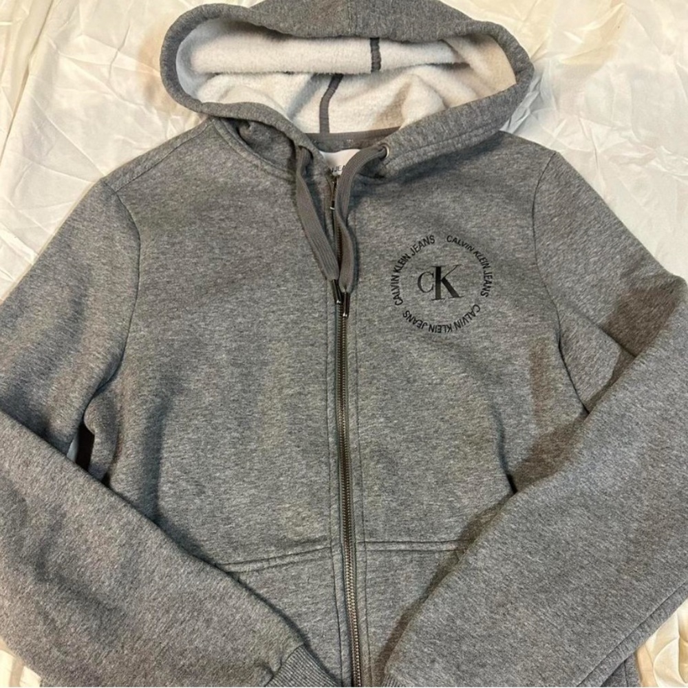 🩶Calvin Klein Fleece Lined Zip Up Hoodie